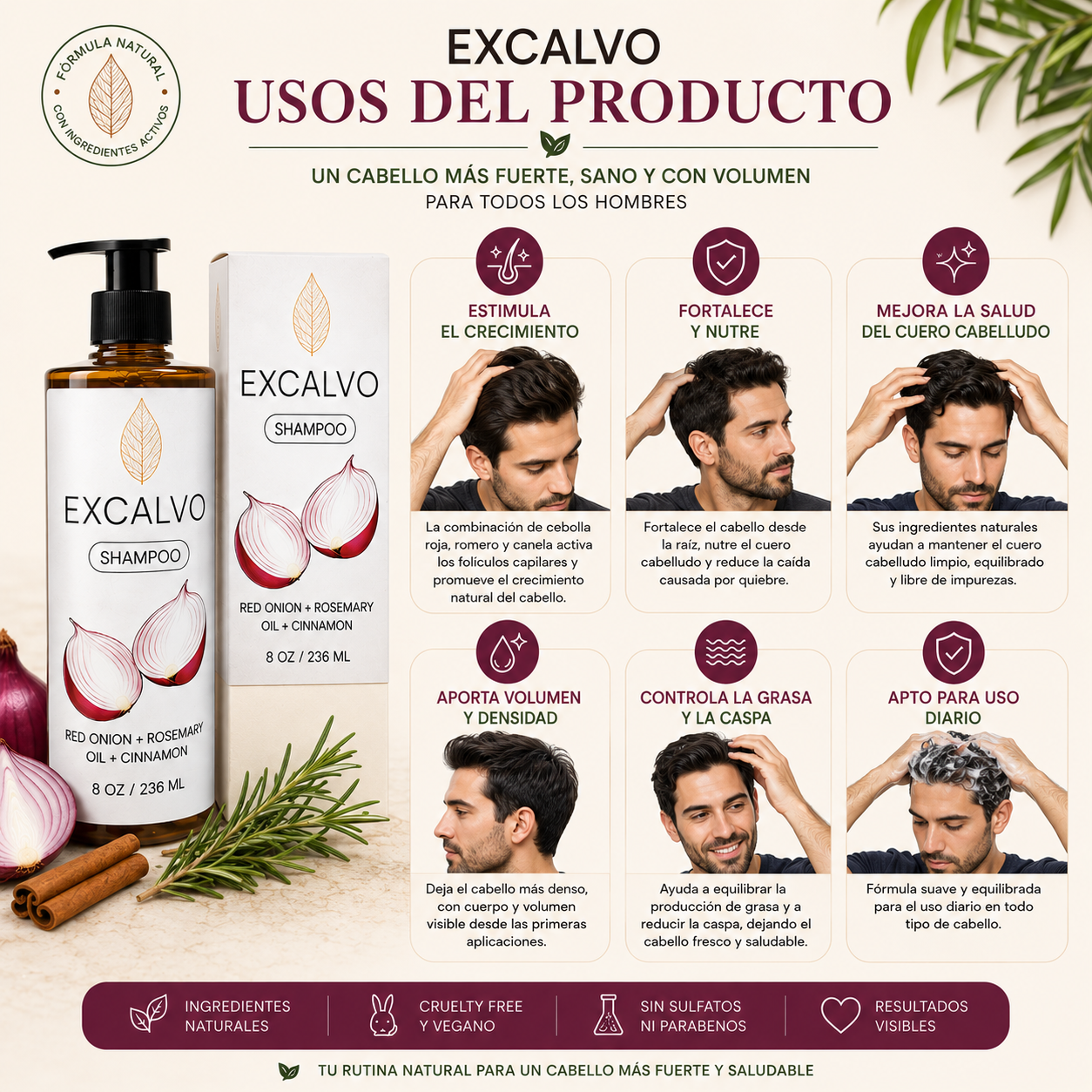 SHAMPOO CRECIMIENTO NATURAL EX CALVO